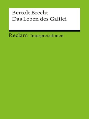 cover image of Interpretation. Bertolt Brecht